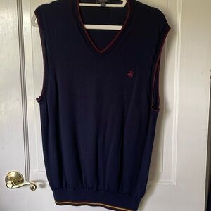 Brooks Brothers Navy V-Neck Men’s Extra Fine Merino Size XL